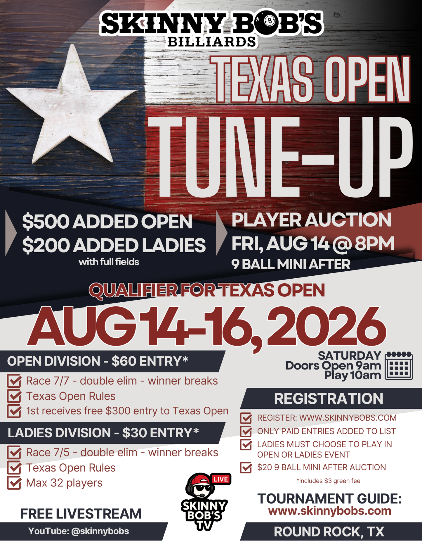 Texas Open Tune Up - Ladies Division