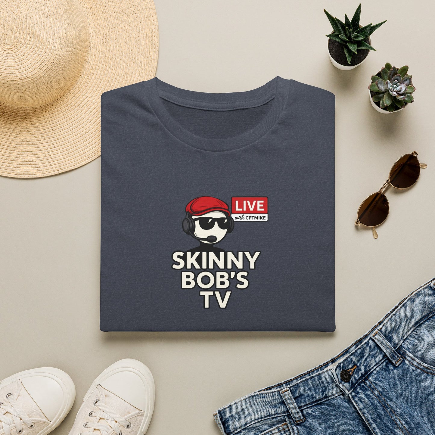 Skinny Bob TV w/cptMike T-Shirt