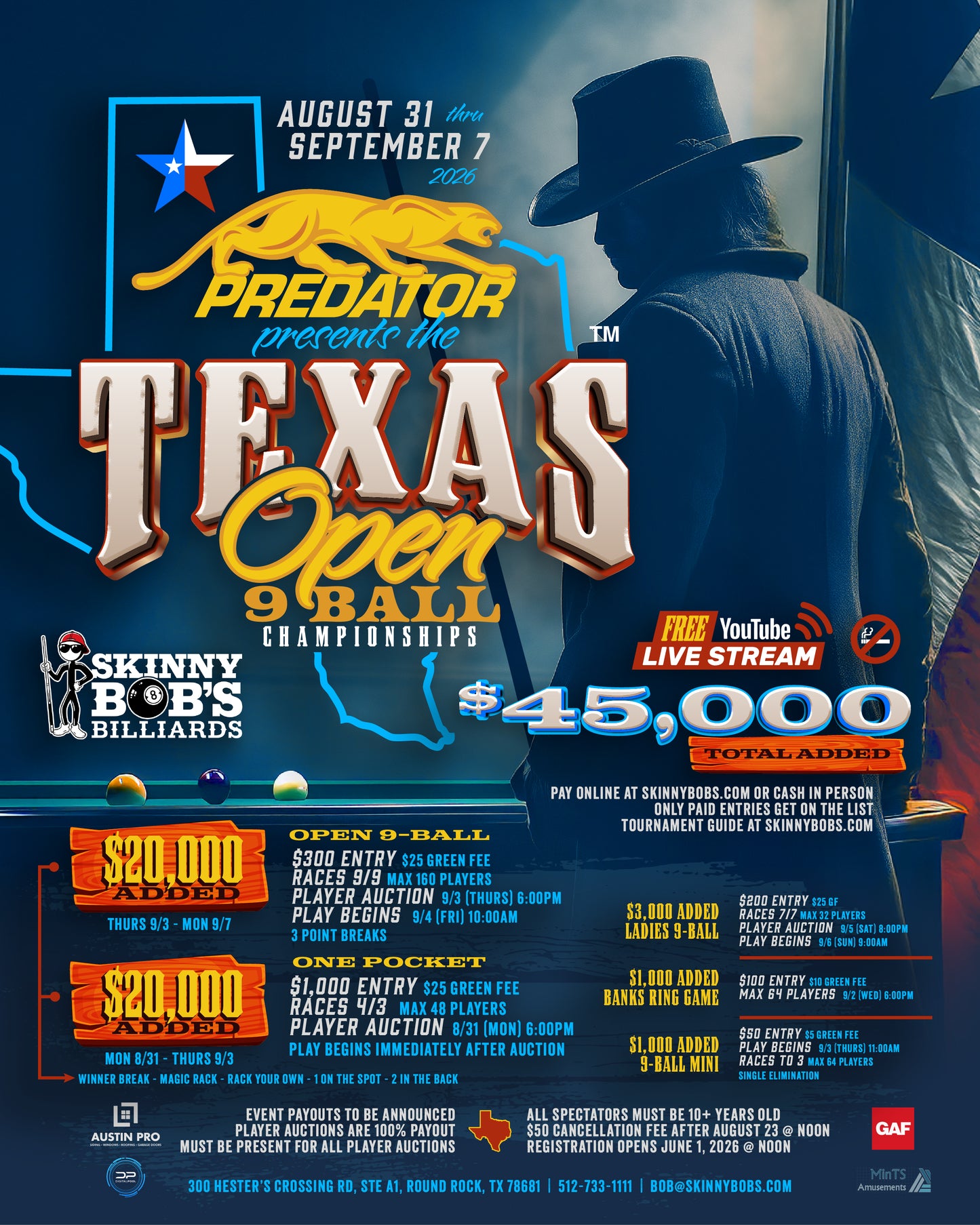 Texas Open 9 Ball - Open - 2026